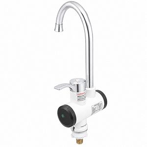 Robinet electric insstant apa calda EverLine, 3000W, afisaj Led, argintiu-alb