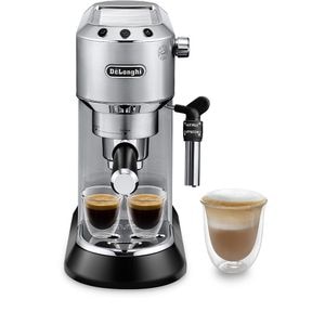 Espressor manual DELONGHI Dedica Style EC685.M, 1.1l, 1300W, 15 bar, sistem Cappuccino, argintiu-negru