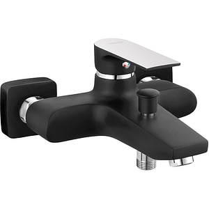 Baterie cada-dus FERRO Algeo Square BAQ1BLC, alama sanitara, negru