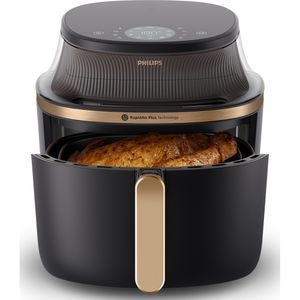 Friteuza cu aer cald PHILIPS Airfryer Seria 3000 NA342/00, 7.2l, 2000W, negru-auriu