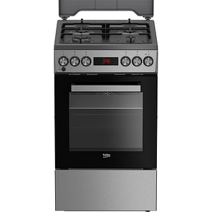 Aragaz BEKO FSM52331TXDSN, 4 arzatoare, Gaz + Electric, L 50 cm, Grill, inox