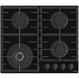 Plita incorporabila HISENSE GG663BHF, Gaz, 4 arzatoare, Wok, negru lucios