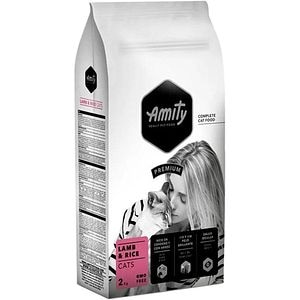 Hrana uscata pentru pisici AMITY Premium, Adult, Miel si Orez, 2 kg
