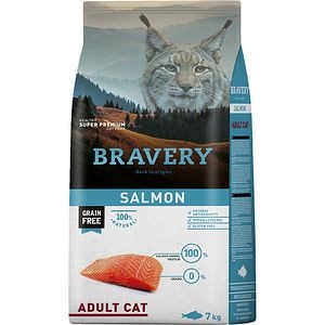 Hrana uscata pentru pisici BRAVERY, Adult, Somon, 7 kg