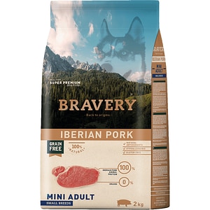 Hrana uscata pentru caini BRAVERY, Adult, Porc, 2 kg