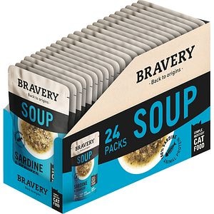 Hrana umeda pentru pisici BRAVERY, Adult, Sardine si Alge, 24 x 40 g