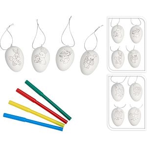 Set creativ pentru desenat si colorat paste, polistiren, 8 piese