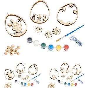 Set pictura paste, lemn, 3 piese