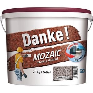 Tencuiala Mozaic DANKE, gri deschis, 25 kg