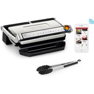 Gratar electric TEFAL OptiGrill+ XL GC728D10, 2000W, 9 programe automate, argintiu-negru 