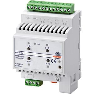 Dimer actuator KNX GEWISS GW90764, LED, CVD, alb