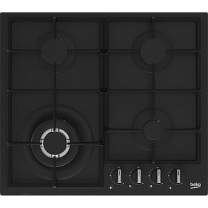 Plita incorporabila BEKO HBIAG64225SB, Gaz, 4 arzatoare, Wok, negru