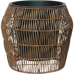 Ghiveci GARDEN STAR HD-11765-L, imitatie ratan, 37.5cm, maro