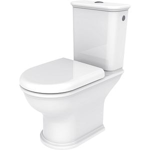 Set vas WC GOODHOME Endel HDC889PS889L, ceramica, evacuare orizontala, rezervor, capac duroplast, alb