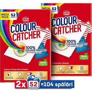 Servetele captatoare culoare K2R Colour Catcher, 2 x 52 spalari