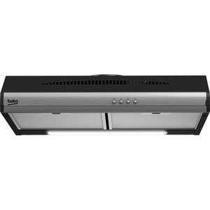 Hota traditionala BEKO HNS61320X, 2 motoare, 380 m3/h, L 60 cm, negru-inox