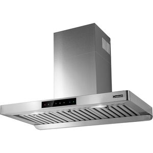Hota decorativa TURBIONAIRE Tech 90 S TTE90WPS, 1 motor, 711 m3/h, L 90 cm, inox
