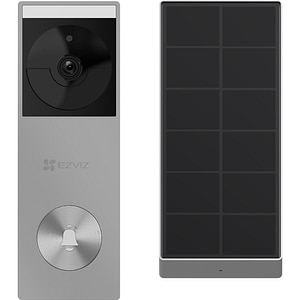 Sonerie video EZVIZ HP3 Pro, 2K, Wi-Fi, IP65, Unghi de vizualizare 120, panou solar, negru