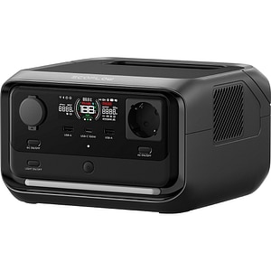 Statie de incarcare portabila ECOFLOW River 3 Plus, 600W, 286Wh, AC, USB-A, USB-C, MC4, XT60, negru