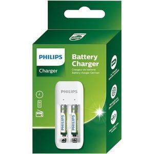 Incarcator acumulatori PHILIPS SCB2070NB/00, 2 acumulatori AA/AAA, 700mAh