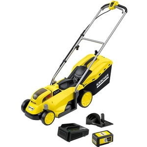 Masina de tuns iarba pe acumulator KARCHER LMO Battery 18-33, Electrica, latime taiere 33 cm, cos 35L, Galben