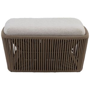 Fotoliu puf LIVINTWIST Belvedere, textil, 84 x 84 x 46 cm, taupe