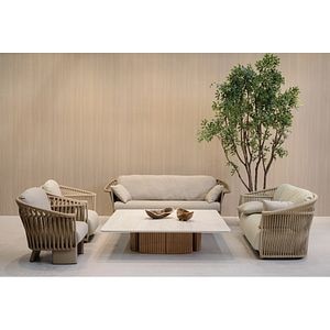 Canapea terasa LIVINTWIST Crown B 5, aluminiu, 176 x 81 x 82.5 cm, bej