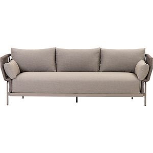 Canapea terasa LIVINTWIST Rock, aluminiu, 230.2 x 85.1 x 75.1 cm, maro taupe