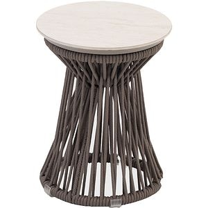 Masa terasa LIVINTWIST Rock 4, aluminiu, 39 x 51 cm, maro taupe