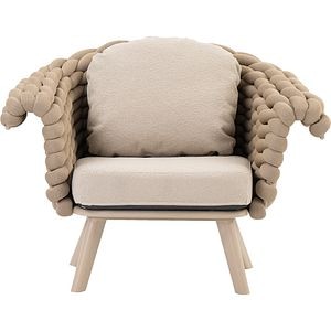 Canapea terasa ARTITURE Scroll 106, aluminiu, 108 x 90 x 79 cm, camel