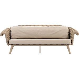 Canapea terasa ARTITURE Scroll 104, aluminiu, 230 x 90 x 79 cm, camel