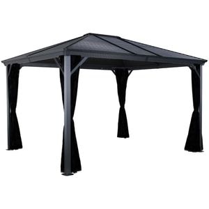 Pavilion terasa Ventura, aluminiu, 296 x 260 x 296 cm, gri