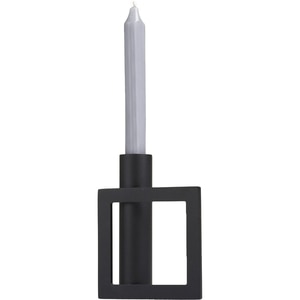 Suport lumanare Morf Square 13.8 x 4 x 15.2 cm, negru