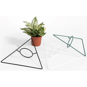 Suport ghiveci flori SPIN Delta, 40 x 12 x 40 cm, negru, 3 bucati