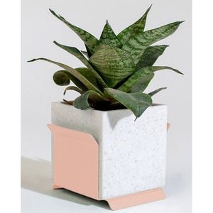 Suport ghiveci flori SPIN Fliss, 13.2 x 13.8 x 12.2 cm, roz