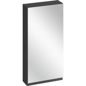 Dulap baie cu oglinda Cersanit Moduo, 40 x 14.4 x 80 cm, antracit