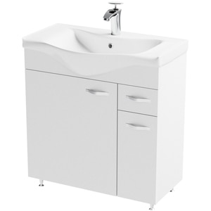 Set masca si lavoar Woodart Vera, 75 x 35 x 85 cm, transparent