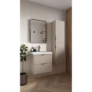 Set masca si lavoar Cersanit Tirso Casmir, 59.4 x 44.6 x 57.2 cm, bej