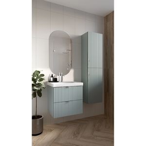 Set masca si lavoar Cersanit Tirso Casmir, 59.4 x 44.6 x 57.2 cm, verde fiord