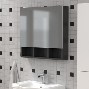 Oglinda baie Woodart Batumi, 60 x 15 x 75 cm, transparent