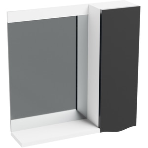 Oglinda baie cu dulap Woodart Vola, 65 x 15 x 70 cm, negru mat