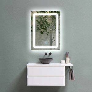 Oglinda baie Elves 8091, 60 x 3 x 80 cm, iluminare LED, senzor touch