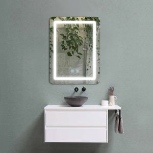 Oglinda baie Elves 8092, 60 x 3 x 80 cm, iluminare LED, senzor touch