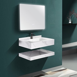 Set mobilier baie SANDONNA Lumi, 60 x 50 x 15 cm, alb