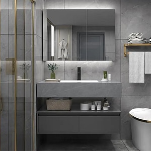 Set mobilier baie SANDONNA Nova, 60 x 50 x 15 cm, gri