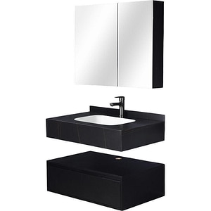 Set mobilier baie SANDONNA Nova, 60 x 50 x 15 cm, negru