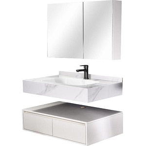 Set mobilier baie SANDONNA Nova, 80 x 50 x 15 cm, alb