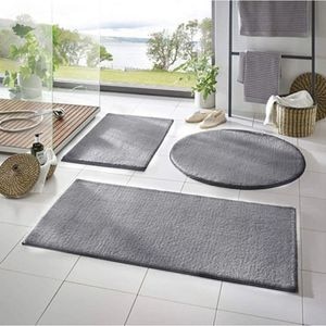 Set 3 covorase baie Mila Home, 50 x 90 cm, 50 x 60 cm, 50 x 50 cm, gri