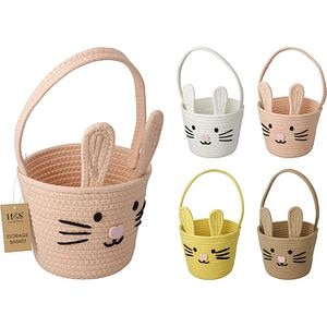 Cos paste iepuras, 20 x 16 cm, poliester, diverse culori