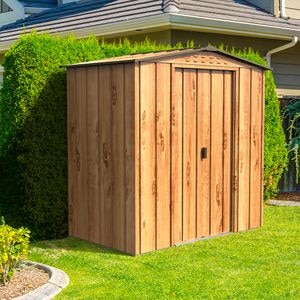 Casuta gradina DURAMAX Top 6X4, otel, 201.4 x 123 x 199.4 cm, maro